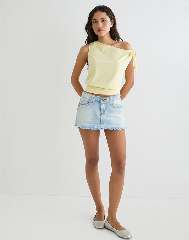 Bild von Aleyah Tie Shoulder Tee in Zitrone