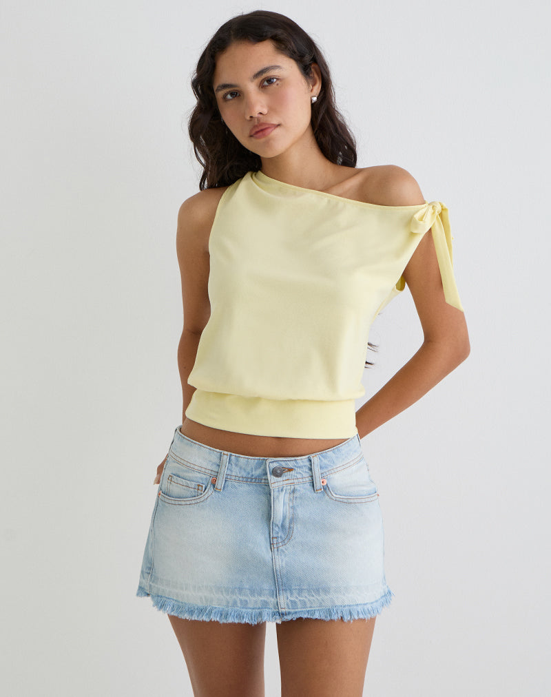 Bild von Aleyah Tie Shoulder Tee in Zitrone