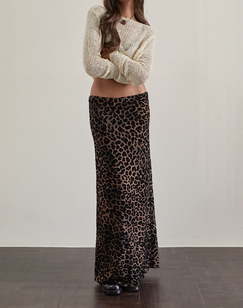 Alfreda Maxirock aus Flockmesh Rar Leopard