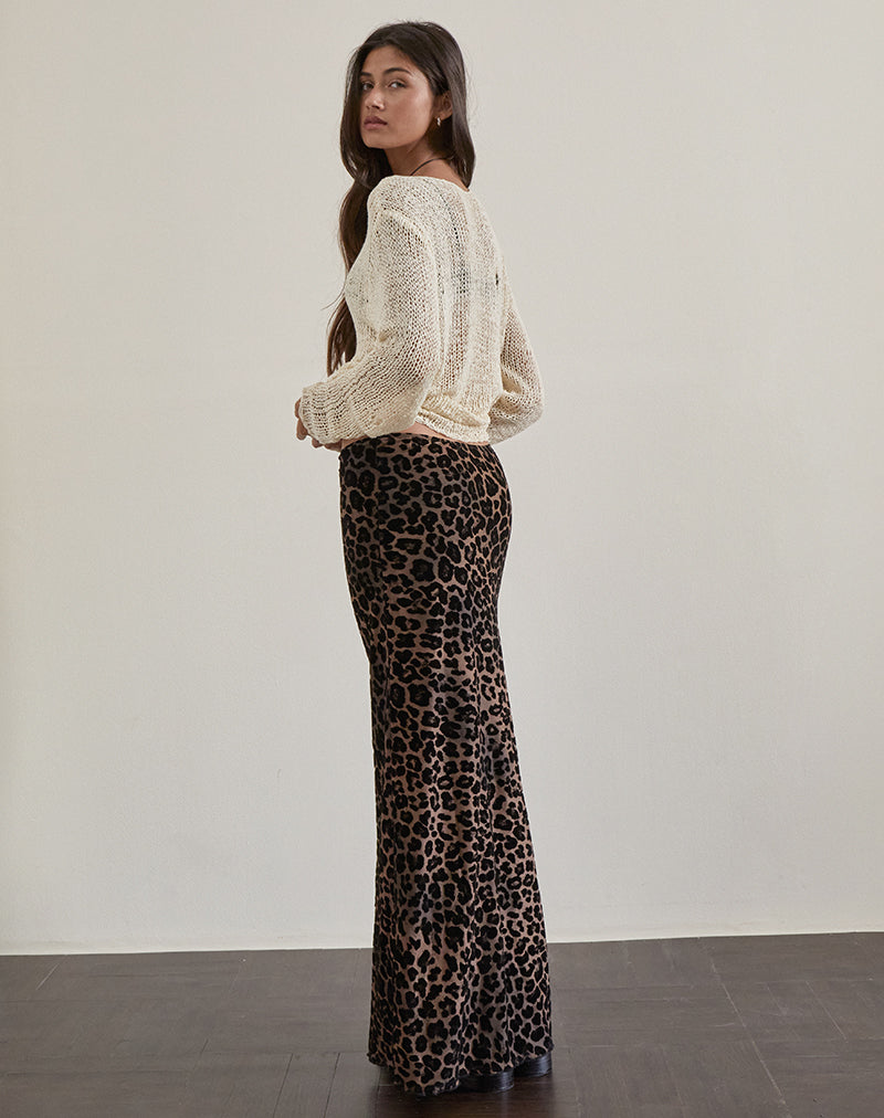 Bild von Alfreda Maxirock in Flock Mesh Rar Leopard