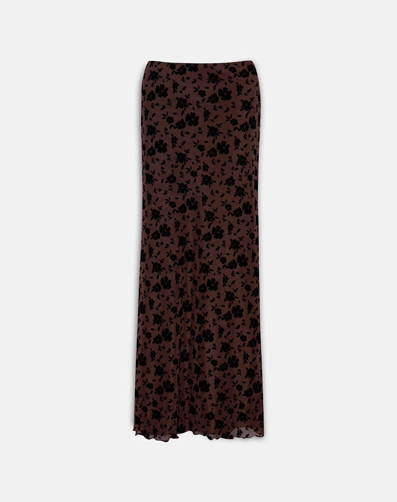 Bild von Alfreda Maxirock in Garden Floral Braun