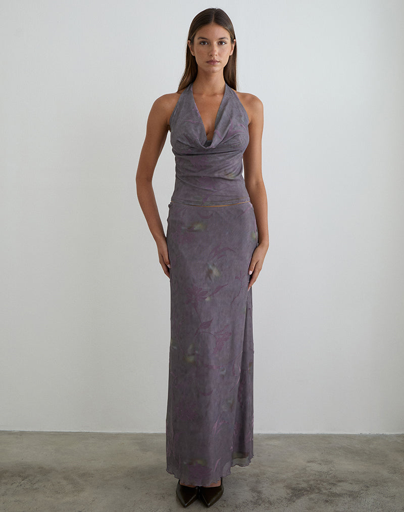 Bild von Alfreda Maxirock in Flare Flower Purple