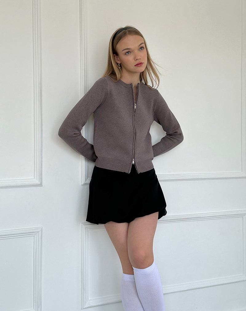 Image of Alniyat Langärmeliger Cardi in Anthrazitgrau