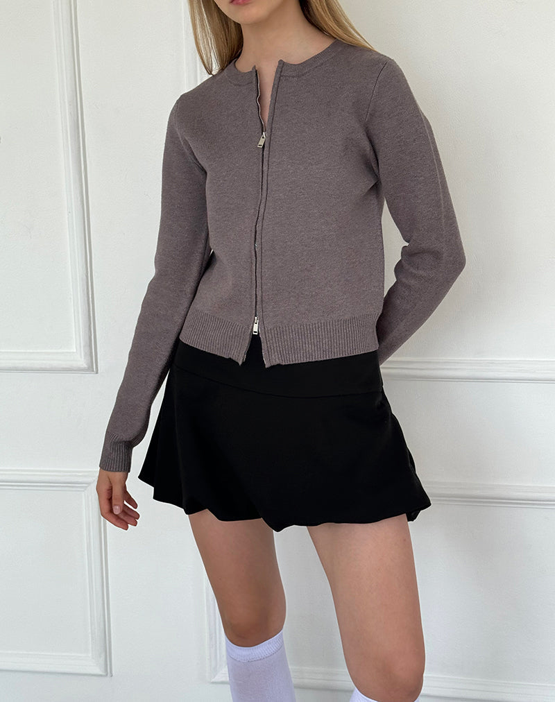 Image of Alniyat Langärmeliger Cardi in Anthrazitgrau
