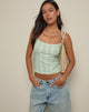 Image of Aluca Cami Top aus Broderie-Blütenspitze Mint