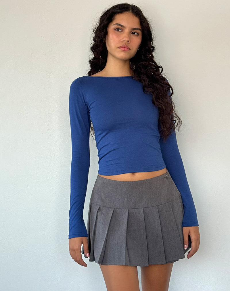 Image of Amabon Langarm Top in Dazzling Blue