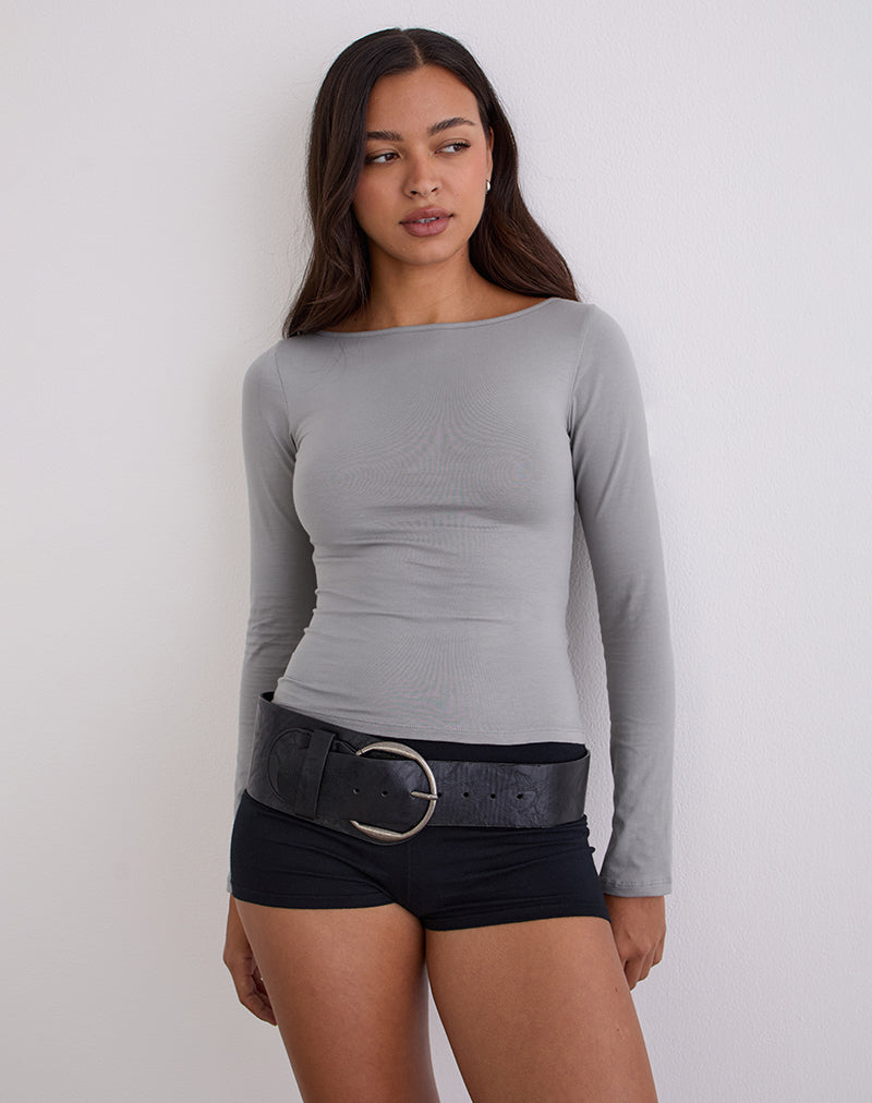 Amabon Langarmshirt in Grau