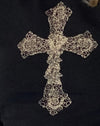 Schwarz mit Kreuzmotiv