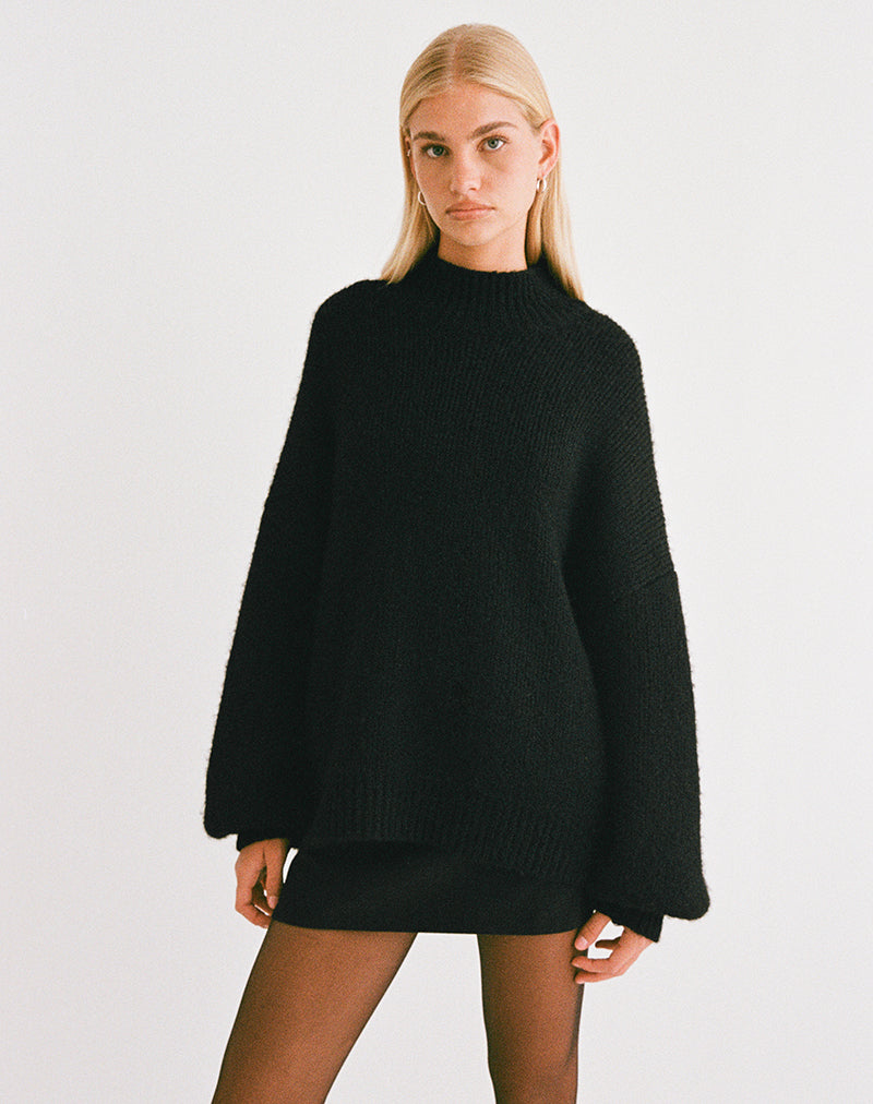 Amato Pullover in Übergröße in Schwarz