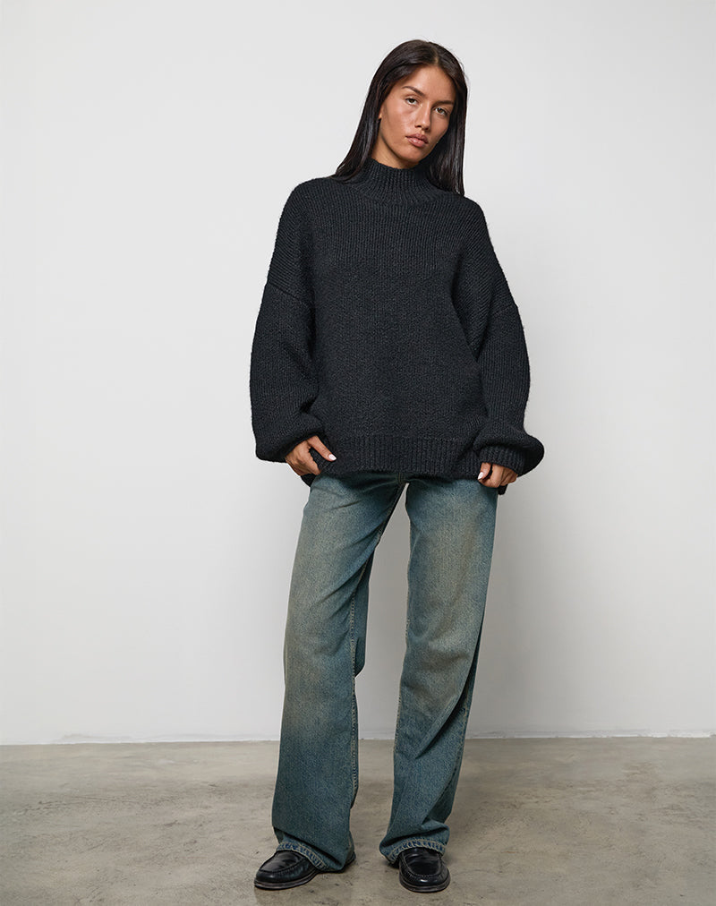 Image of Amato Pullover in Übergröße in Schwarz