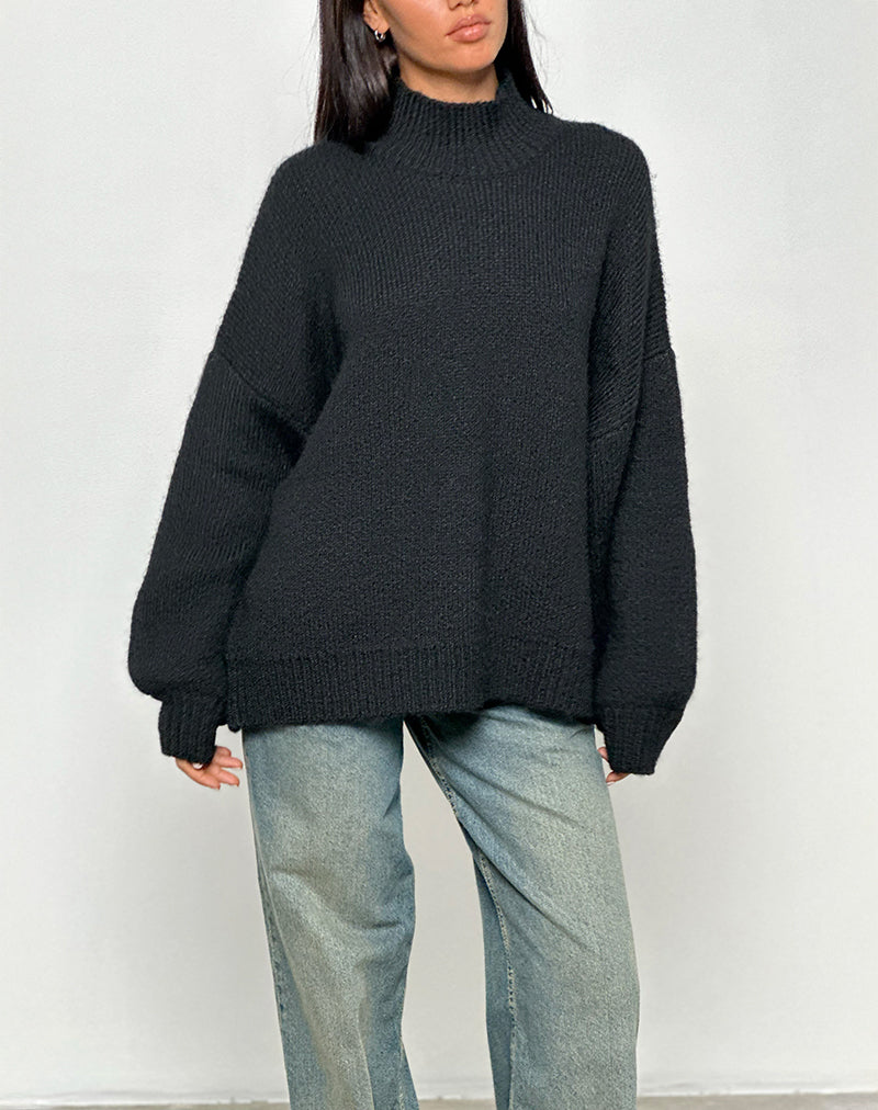 Amato Pullover in Übergröße in Schwarz