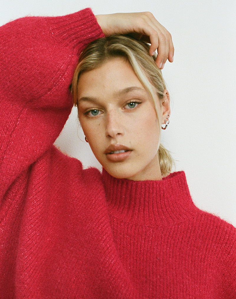 Image of Amato Pullover in Übergröße in Rot