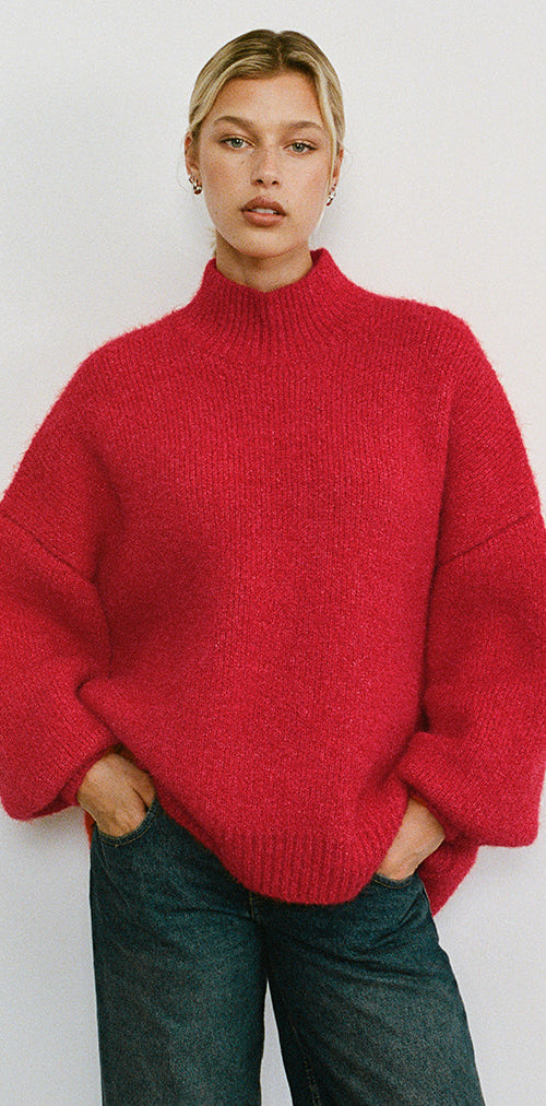 Image of Amato Pullover in Übergröße in Rot
