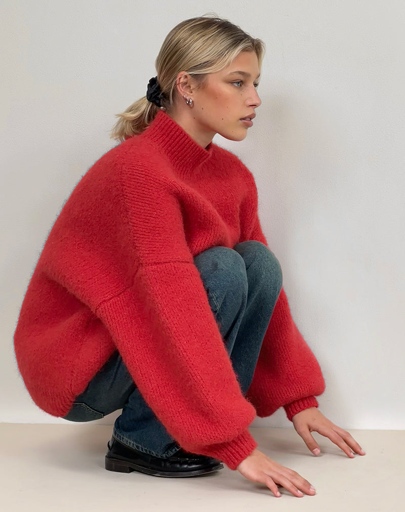 Image of Amato Pullover in Übergröße in Rot