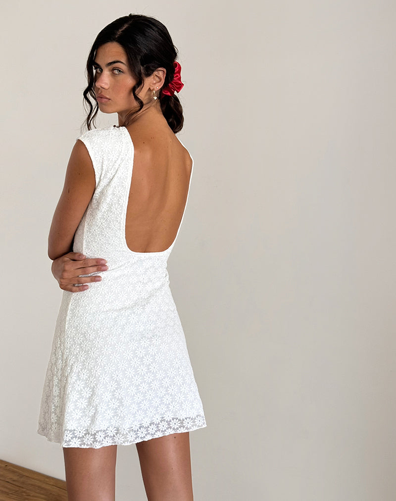 Abbildung Ambu Mini Dress in Floral Lace Ivory