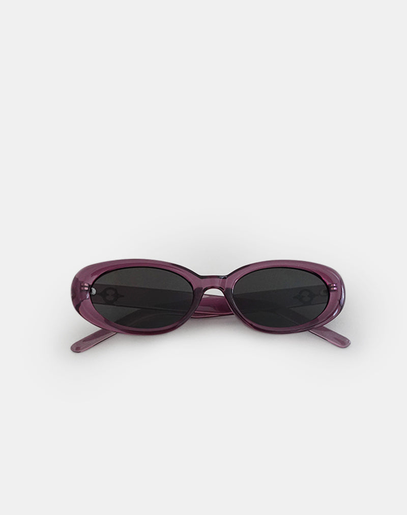 Ovale Ametra-Sonnenbrille in opakem Lila