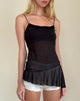 Bild von Anastasia Mesh Ruffle Cami Top in Schwarz
