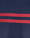 Airtex Navy mit rotem Streifen