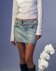 Bild von Low Rise Denim Mini Rock in Super Bleach