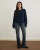 Image of Anitra Strickjacke aus Zopfstrick Navy