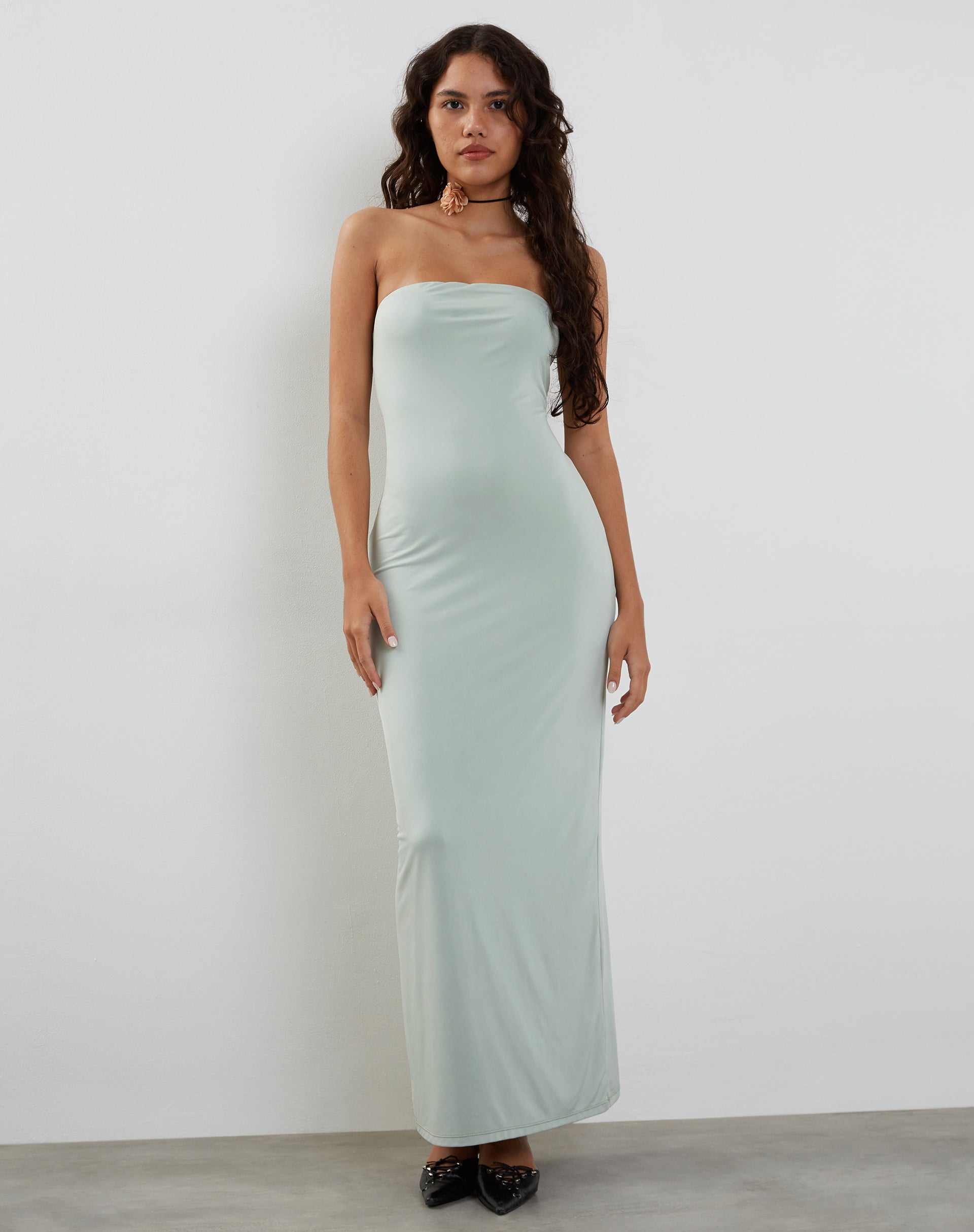 Image of Annalise Bandeau Maxikleid in Mint