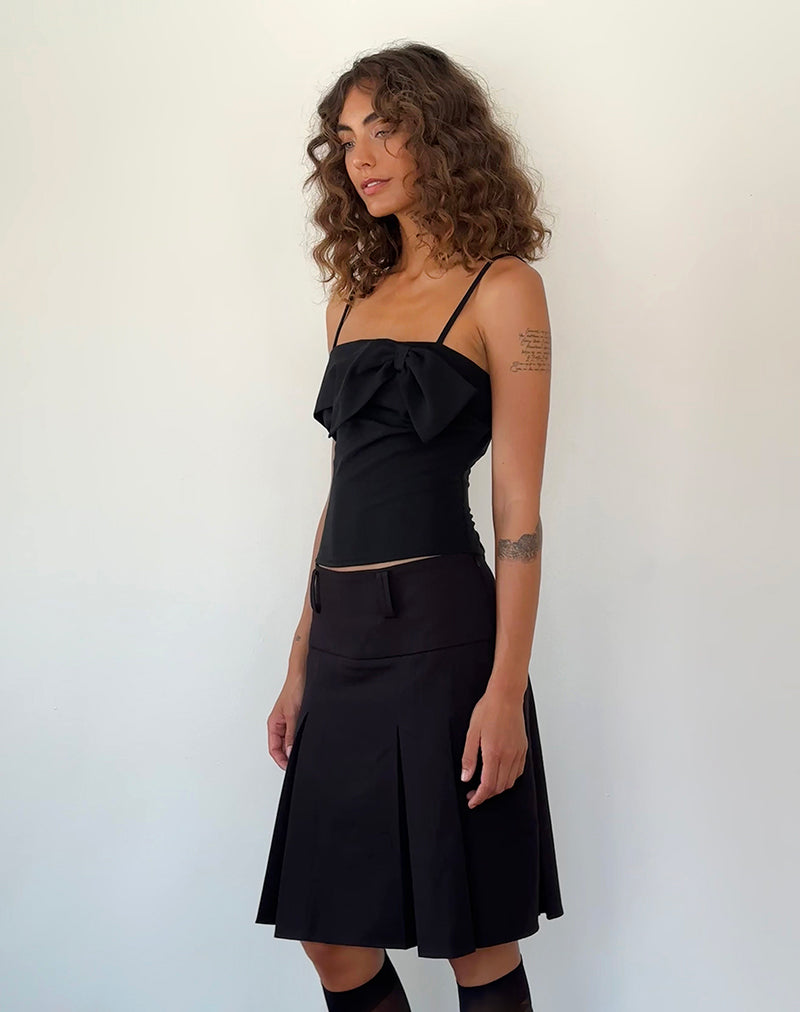 Bild von Antlia Bow Cami Top in Tailoring Schwarz