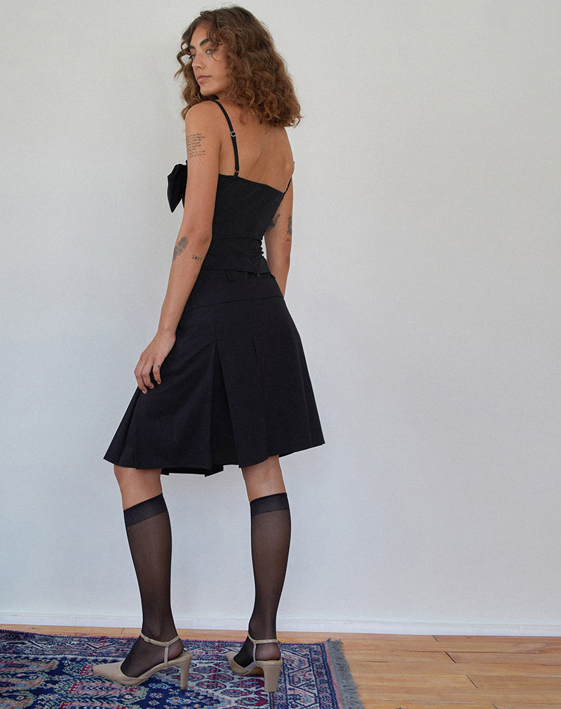 Bild von Antlia Bow Cami Top in Tailoring Schwarz