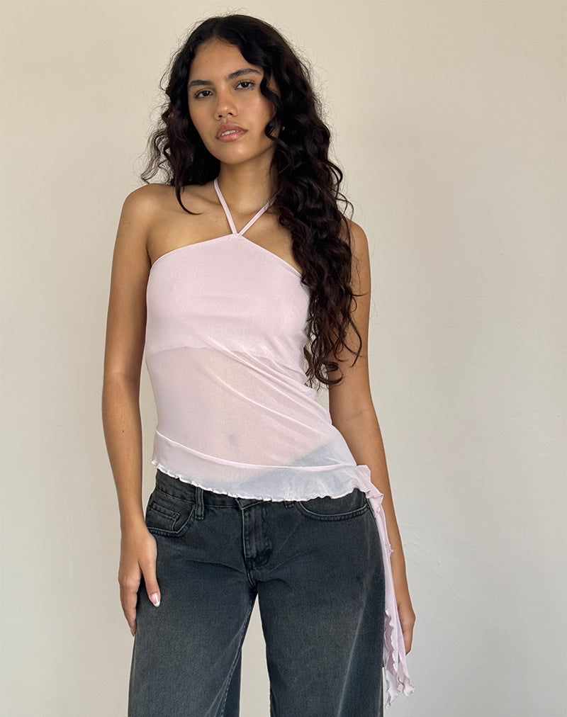 Bild von Arabella Neckholder-Top aus Mesh Pink