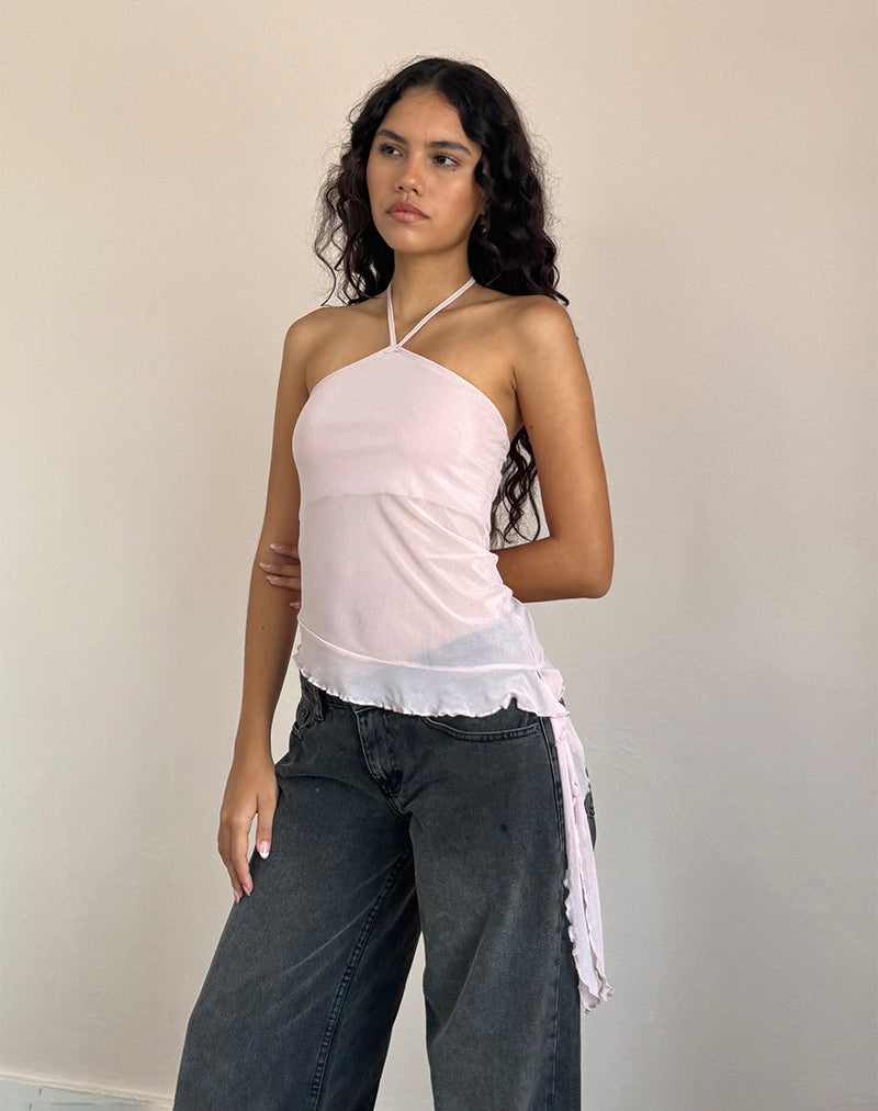 Bild von Arabella Neckholder-Top aus Mesh Pink