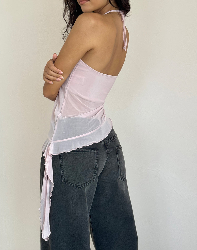 Bild von Arabella Neckholder-Top aus Mesh Pink