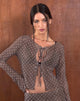 Bild von Araceli Tie Front Top in Basic Polka Braun
