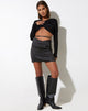 Bild von Araya Minirock aus schwarzem Satin