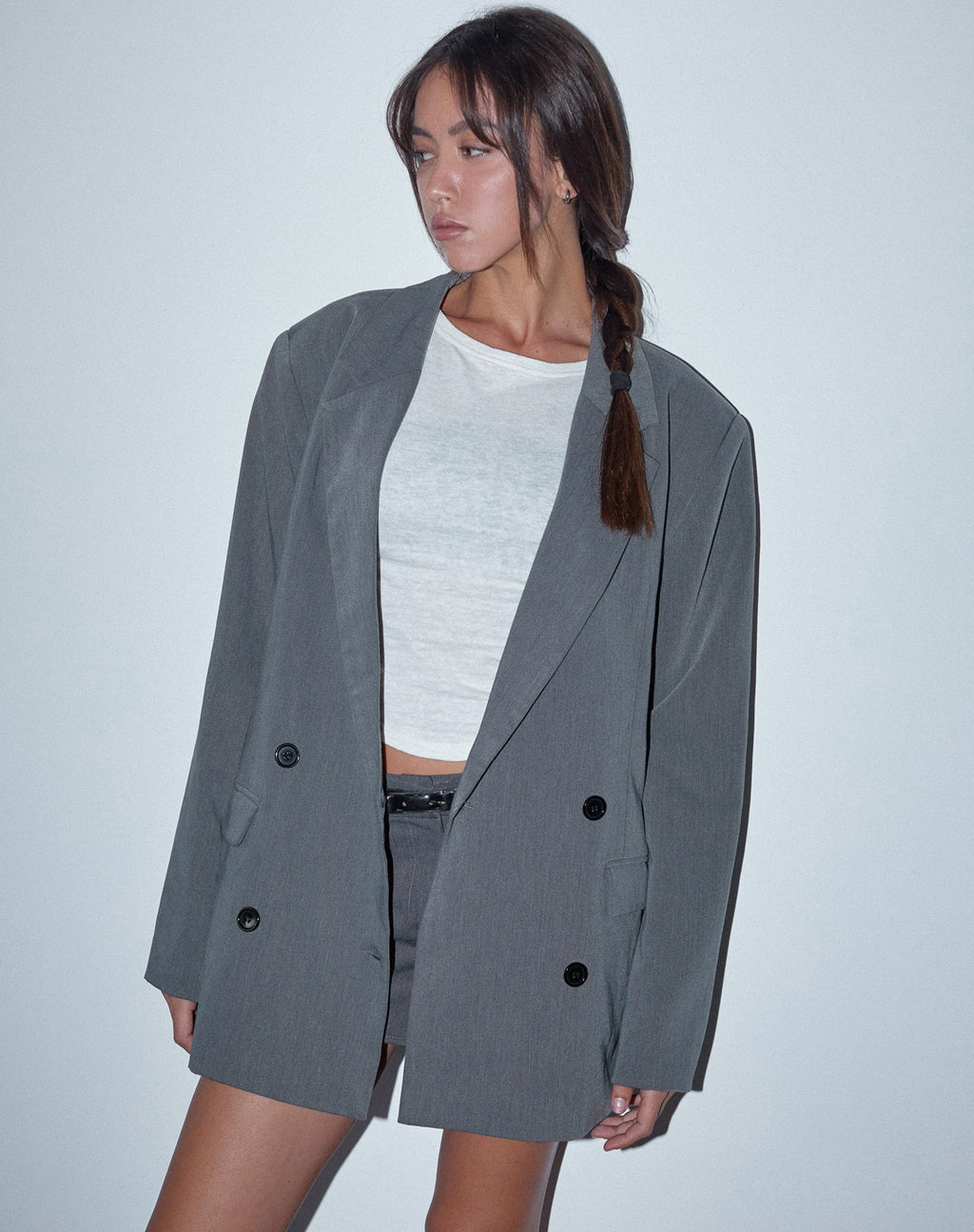 Ardea Zweireihiger Blazer in Anthrazit Tailoring