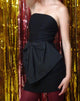Image of Ardeola Oversized Bow Mini Tailored Dress in Schwarz