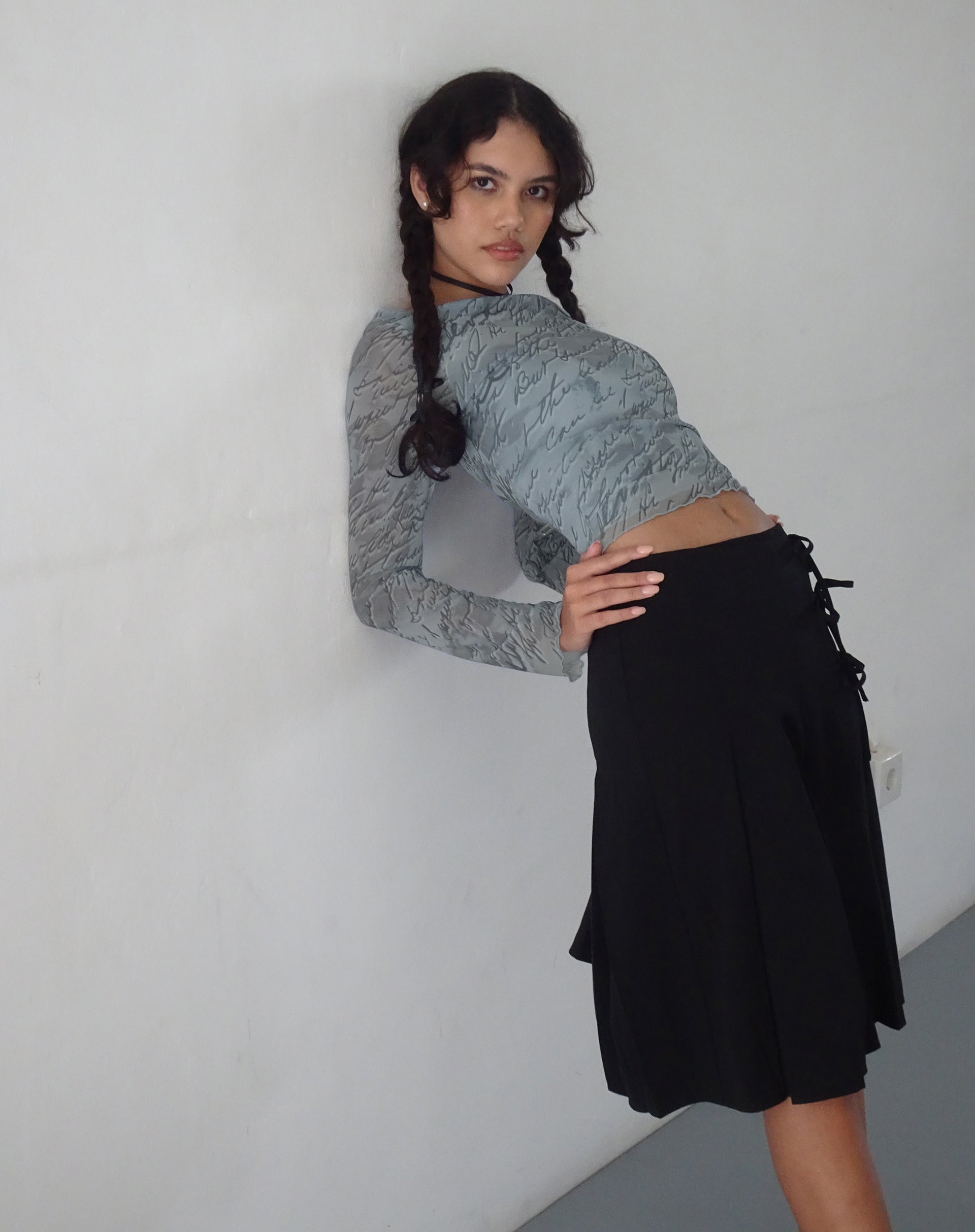 Image of Armali Langarm-Top aus Mesh Fluid Digi Print