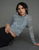 Image of Armali Langarm-Top aus Mesh Fluid Digi Print