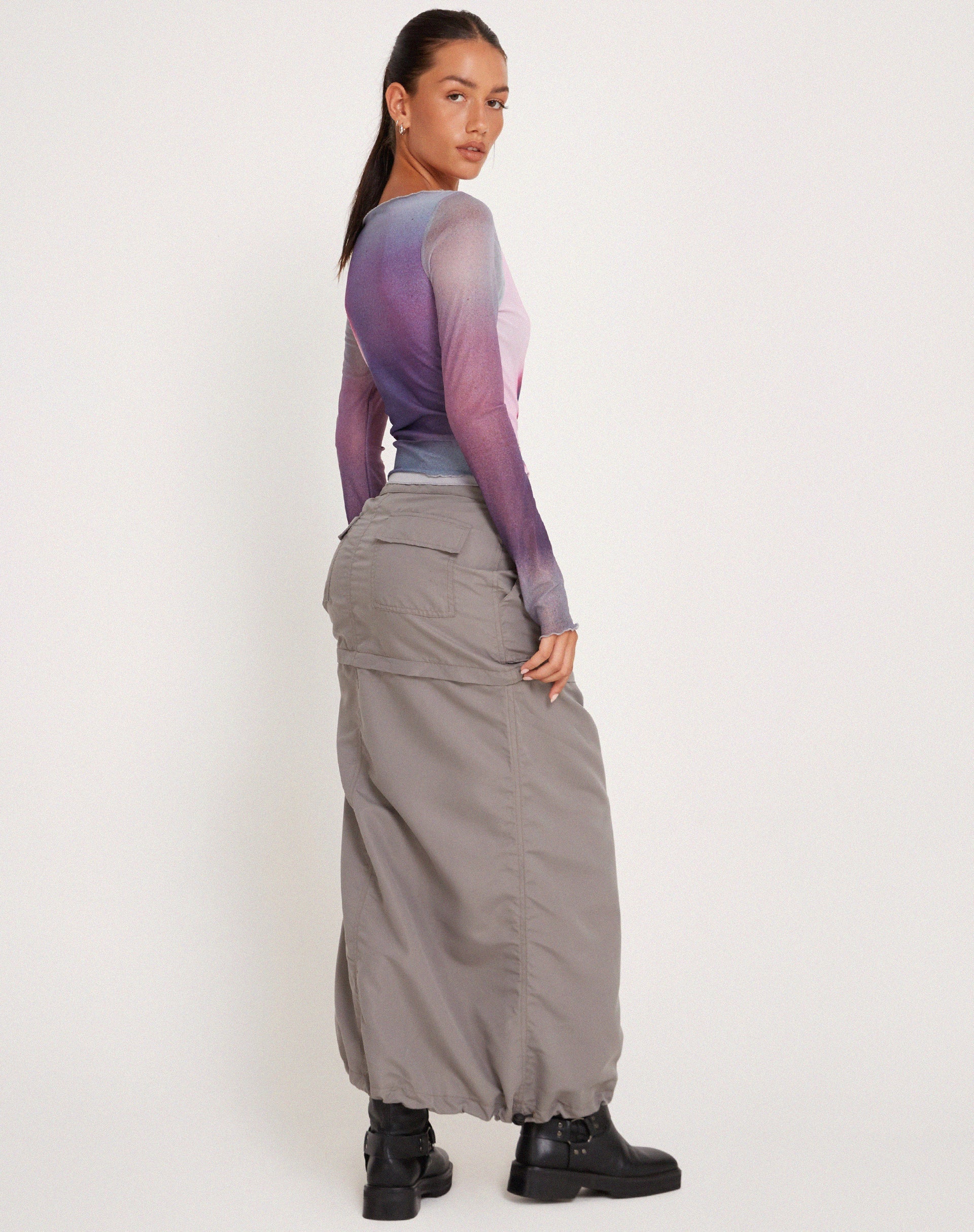 Bild von Armali Langarm Top in Mesh Pink Digi Print