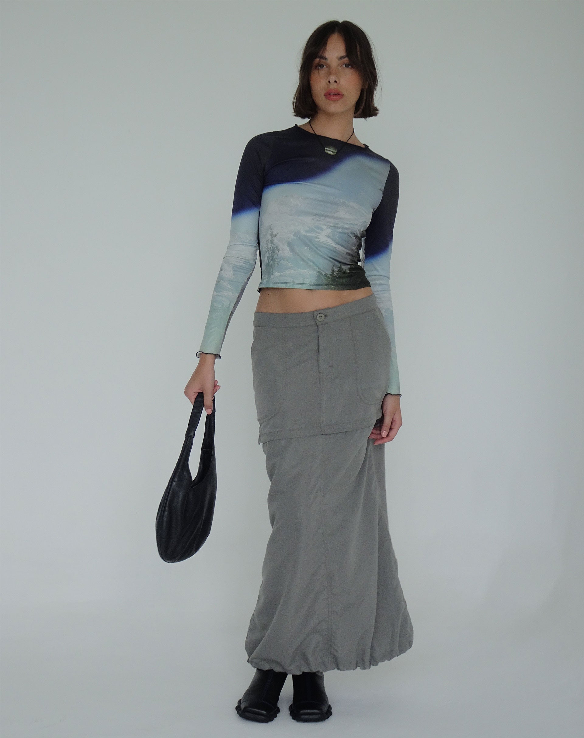 Bild von Eudora Abnehmbarer Rock in Grau