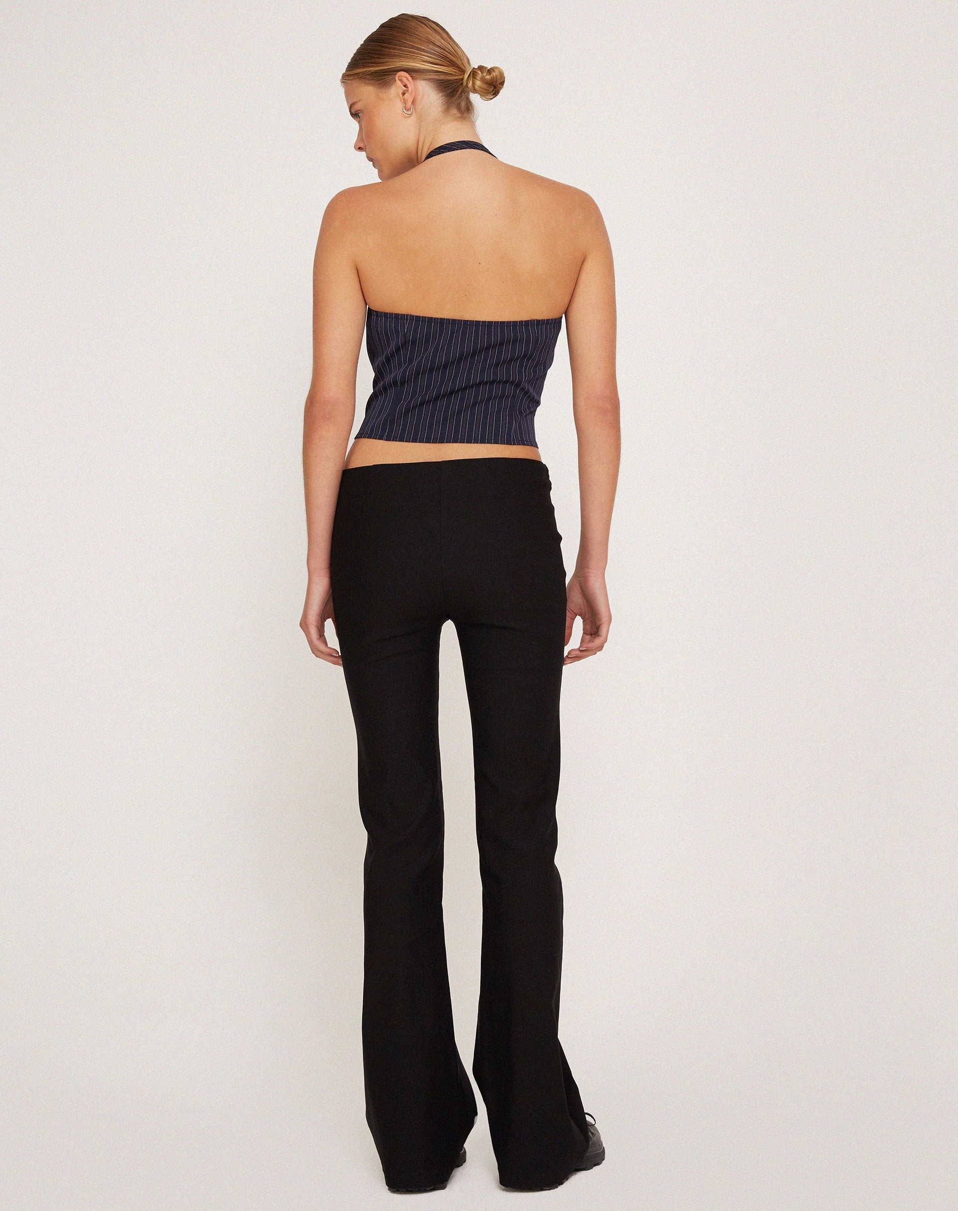 Bild von Arreta Crop Top in Nadelstreifen Navy