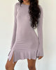 Image of Arwen Rückenfreies Rüschen-Minikleid in Slinky Mauve