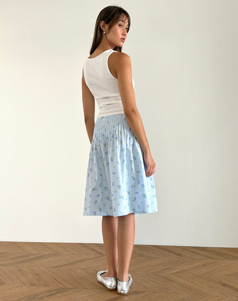Bild von Asada Midirock in Blue Flower Gingham