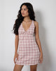 Image of Asatari Minikleid in Basic Tartan Rosa