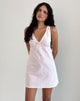 Image of Asatari Tie Front Kleid in Hellrosa