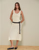 Image of Ashtin Midikleid aus Pointelle in Elfenbein