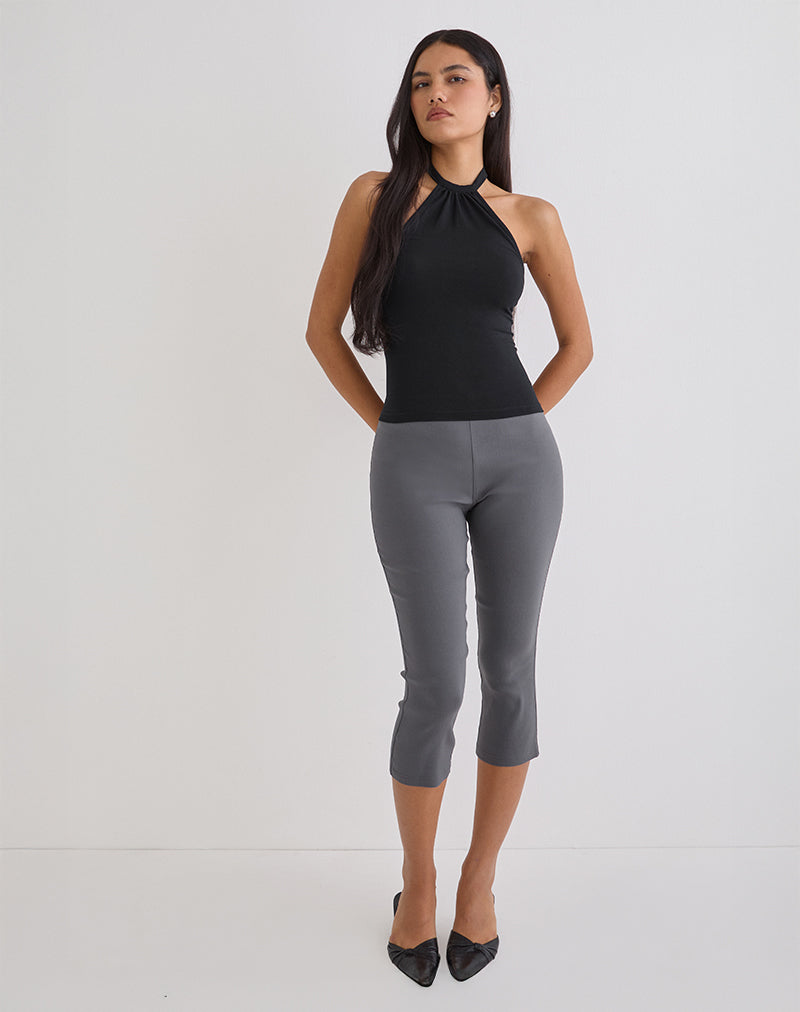 Bild der Asla Cropped Capri Hose aus Stretch-Tailoring in Anthrazit