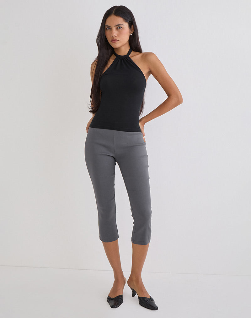 Bild der Asla Cropped Capri Hose aus Stretch-Tailoring in Anthrazit