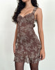 Image of Astika Minikleid in Blooming Vines Braun