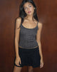 Bild von Atarah Knit Cami Top in Argyle Schwarz Grau