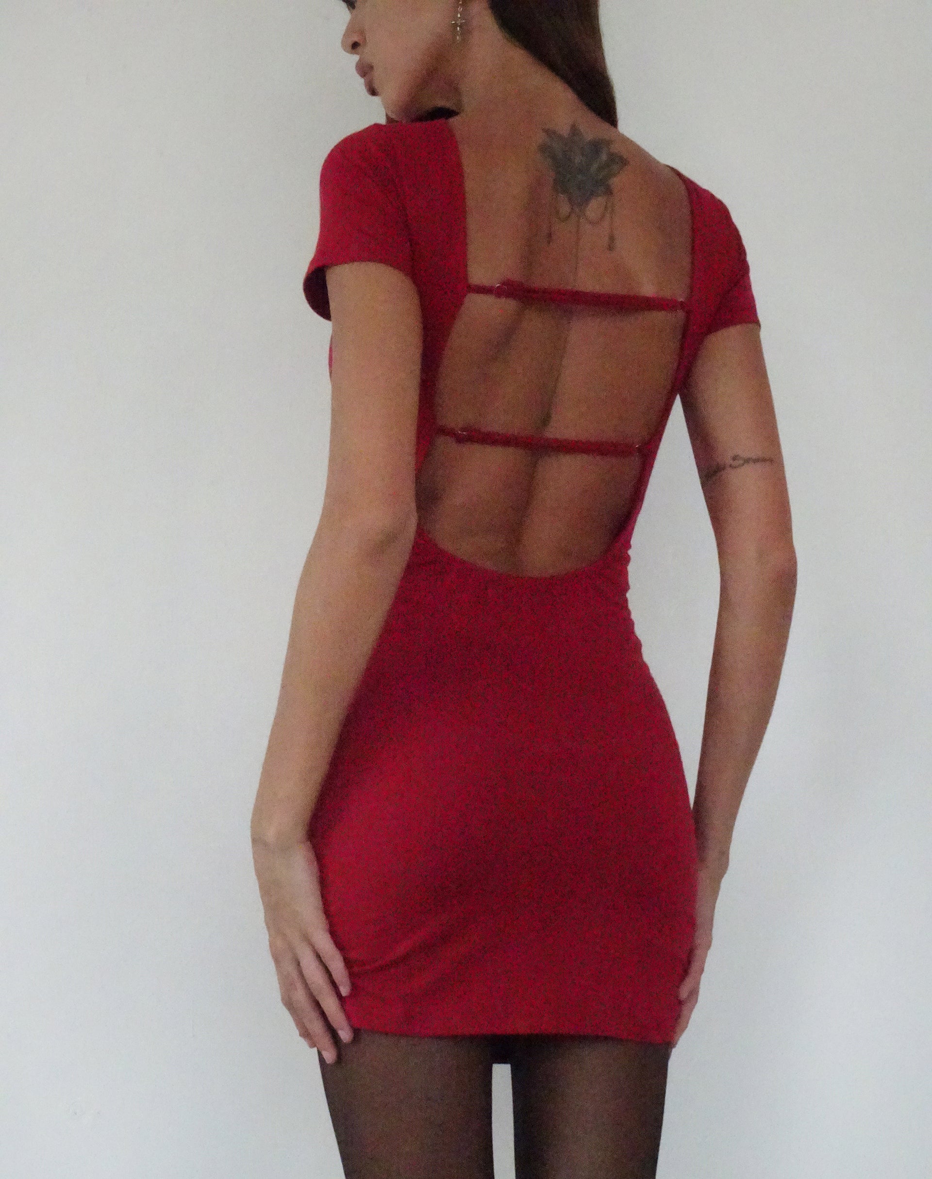 Image of Atina Minikleid mit offenem Rücken in Adrenalinrot