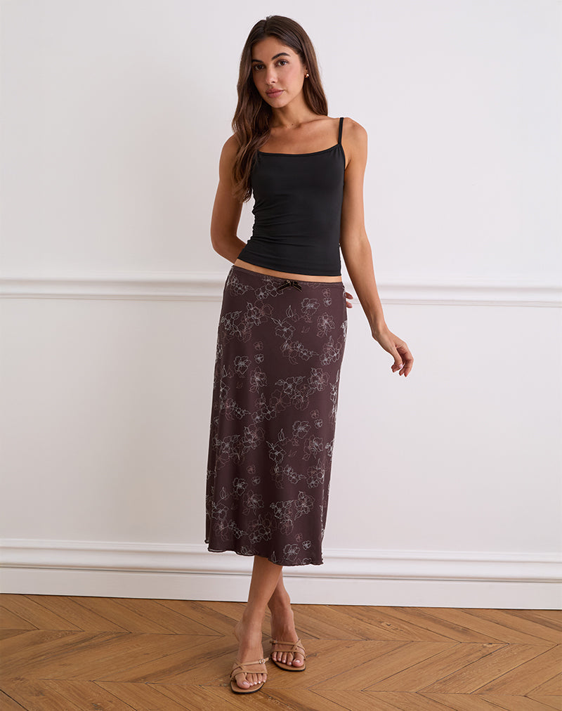 Atira Midirock in Doodle Flower Flock Braun